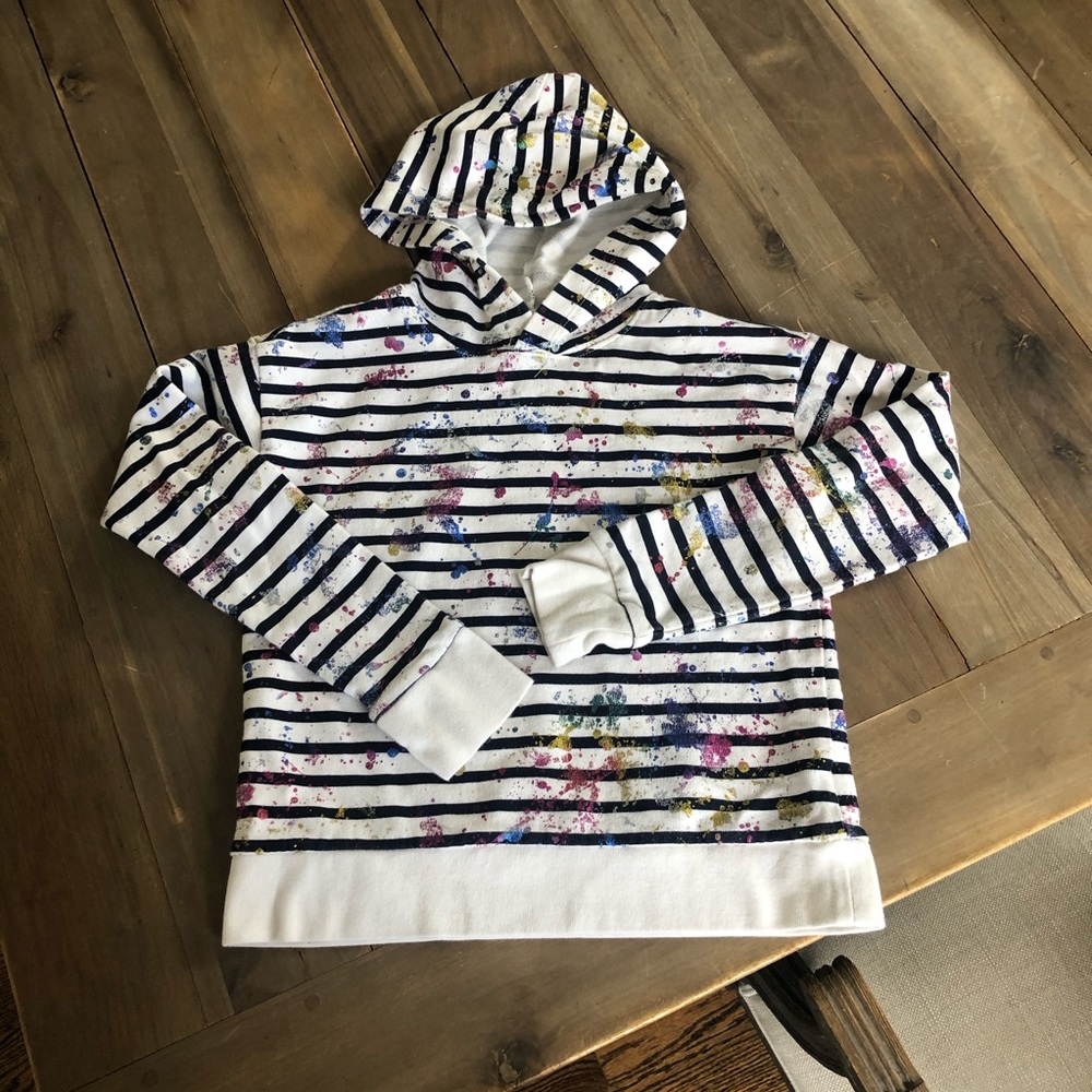 Jcrew Crewcuts metallic splatter sweatshirt